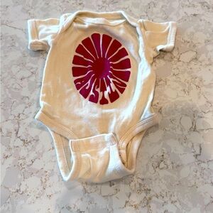 Newborn Cream Baby Onesie with Red Graphic - Austin TX